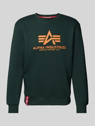 Sweatshirt mit Label-Print von Alpha Industries Blau - 10