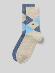 Socken mit Argyle-Stitching Modell 'Everyday' im 2er-Pack von Burlington - 40