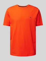 T-shirt met logostitching van Fynch-Hatton Oranje - 22