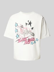 Relaxed Fit T-Shirt mit Motiv-Print Modell 'Startail' von Low Lights Studios Beige - 9