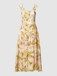 Midi-jurk met bloemenmotief, model 'SUSANNA' van Guess Wit - 38