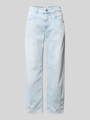 Jeansy o kroju regular fit barrel z mieszanka bawełny model 'ELIN' od CAMBIO - 4