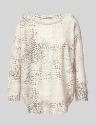 Gebreide pullover met ronde hals van ZABAIONE Fuchsia - 42