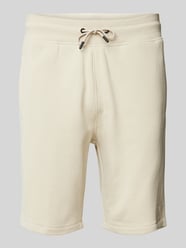 Korte broek met elastische band en tunnelkoord, model 'ALDWIN' van Guess Activewear Beige - 11