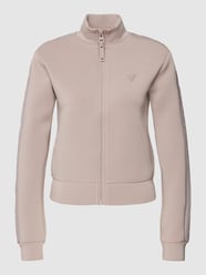 Sweatjacke mit Label-Applikation Modell 'NEW ALLIE' von Guess Activewear Beige - 1