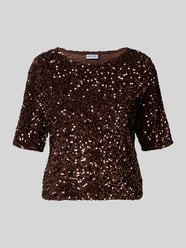 Blusentop mit Allover-Pailletten von PIECES - 26