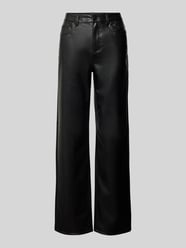 Wide leg broek in leerlook, model 'TESSA' van Vero Moda - 1