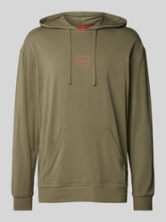 Hoodie mit Label-Print Modell 'Laze' von HUGO Grün - 37