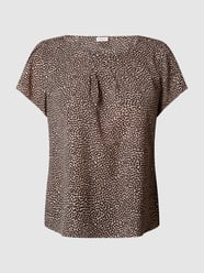 Blusenshirt mit Allover-Muster von s.Oliver BLACK LABEL Beige - 33