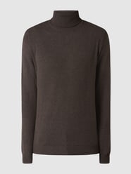 Fijn gebreide coltrui, model 'Emil' van Jack & Jones Bruin - 11