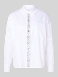 Relaxed Fit Hemdbluse mit Strasssteinbesatz von Rich & Royal - 24