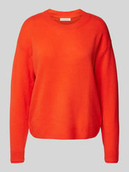 Wollen pullover met ribboorden van Christian Berg Woman Rood - 41