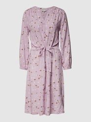 Knielanges Kleid aus Viskose mit floralem Muster von Tom Tailor Lila - 42