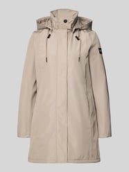 Regular fit lange jas met logo-applicatie van NAUTGÅRD Beige - 1