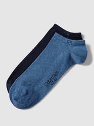 Sneakersocken mit Label-Print im 2er-Pack von CK Calvin Klein Blau - 28