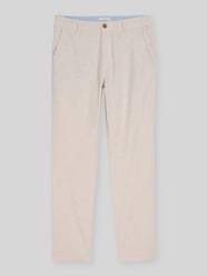 Regular Fit Chino aus Leinen-Baumwolle-Mix von Tom Tailor Beige - 34