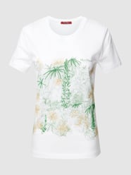 T-shirt z nadrukowanym motywem model ‘WIEN’ od Max Mara Studio Zielony - 11