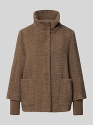 Regular teddy- / imitatiebontjack met opstaande kraag van s.Oliver BLACK LABEL Beige - 34