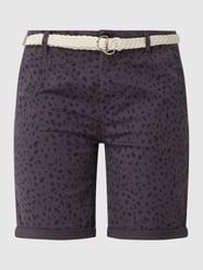 Bermuda met all-over motief  van Esprit Grijs / zwart - 35