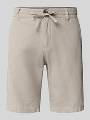 Bermudas aus Leinen-Mix mit französischen Eingrifftaschen von Lindbergh Beige - 21