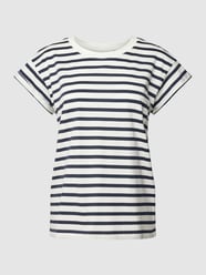 T-Shirt mit Streifenmuster von Jake*s Casual Blau - 5