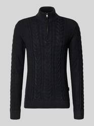 Sweter z dzianiny z zamkiem błyskawicznym model ‘BASIM’ od Blend - 45
