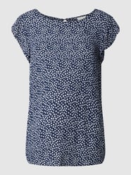Blouseshirt van viscose met volantmouwen, model 'Marrakech' van ICHI Blauw / turquoise - 4