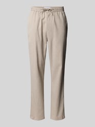 Tapered Fit Stoffhose mit Tunnelzug Modell 'Como' von Les Deux Beige - 44