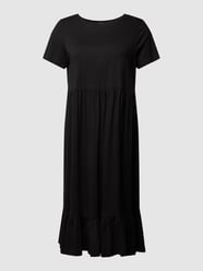 PLUS SIZE midi-jurk met ronde hals, model 'CARMAY' van ONLY CARMAKOMA Zwart - 26