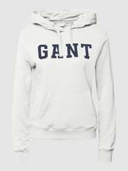 Hoodie mit Label-Print Modell 'Graphic' von Gant Beige - 24