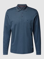 Poloshirt in design met lange mouwen, model 'CARBON' van RAGMAN - 17