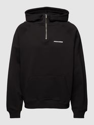Oversized Hoodie mit kurzer Reißverschlussleiste von Pegador Schwarz - 17