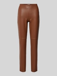 Leggings in Leder-Optik von Christian Berg Woman Braun - 18