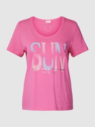 T-Shirt mit Statement-Print von s.Oliver RED LABEL Pink - 1