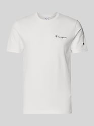 T-shirt z naszywanymi detalami z logo i okrągłym dekoltem od Champion - 44