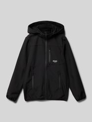 Softshell-Jacke mit Reißverschlusstaschen Modell 'THEO' von Jack & Jones Schwarz - 24