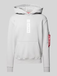 Hoodie met rits- en kangoeroezak van Alpha Industries Grijs / zwart - 46