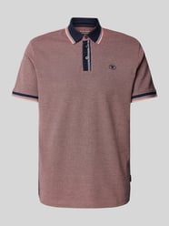 Regular Fit Poloshirt mit Label-Print von Tom Tailor Rot - 24