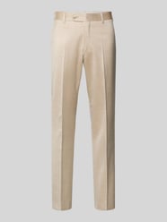 Anzughose mit französischen Eingrifftaschen und Bügelfalte von WILVORST Beige - 5