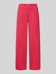 Wide leg stoffen broek met bandplooien, model 'KATE' van ICHI Fuchsia - 38