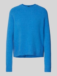 Strickpullover mit gerippten Abschlüssen Modell 'Febisan' von BOSS Blau - 25