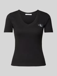 T-Shirt in Ripp-Optik von Calvin Klein Jeans Schwarz - 22
