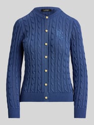 Regular Fit Strickjacke aus reiner Baumwolle mit Logo-Stitching von Lauren Ralph Lauren - 24