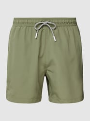 Badehose mit Tunnelzug Modell 'Basic' von s.Oliver RED LABEL Grün - 9