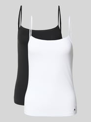 Top na ramiączkach o kroju regular fit z mieszanki bawełny w zestawie 2 szt. od TOMMY HILFIGER - 28