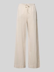Regular Fit Weite Hose aus Leinen-Baumwoll-Mix Modell 'LUISA' von Selected Beige - 13