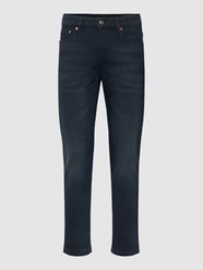 Regular waist slim fit jeans met labeldetail, model 'WEST' van Drykorn Blauw / turquoise - 20
