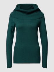 Gebreide pullover met sjaalkraag, model 'Dollie' van Soyaconcept Groen - 38