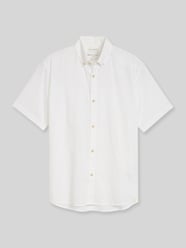 Koszula casualowa o kroju relaxed fit z mieszanki lnu i bawełny od Tom Tailor Denim - 42
