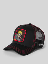 Trucker Cap mit Motiv-Badge Modell 'Naruto' von Capslab Schwarz - 47